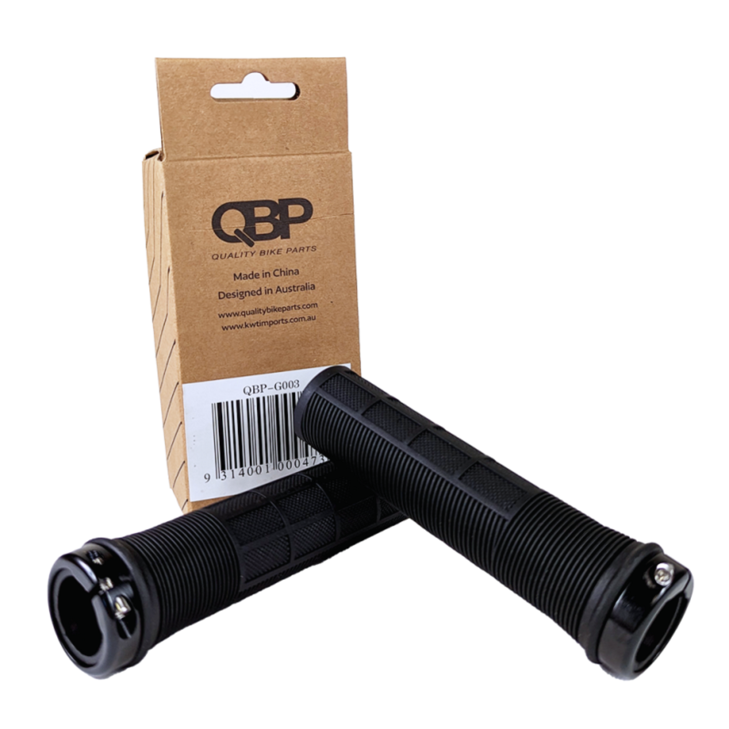 QBP Bar Grip Black Lock On - The Peace Pipe