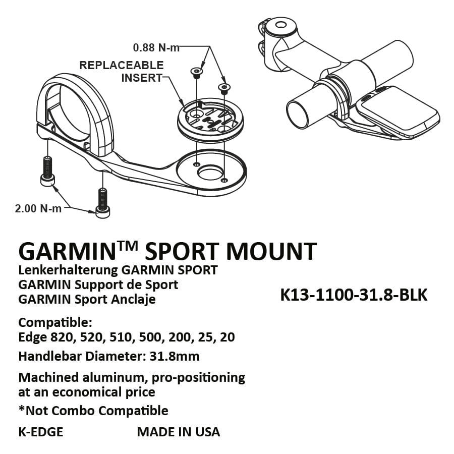 K-Edge Sport Mount for Garmin