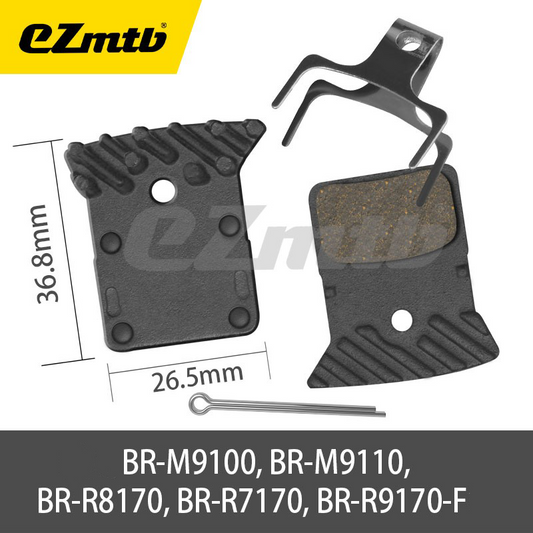 EZMtb Shimano Road brake pads with fins