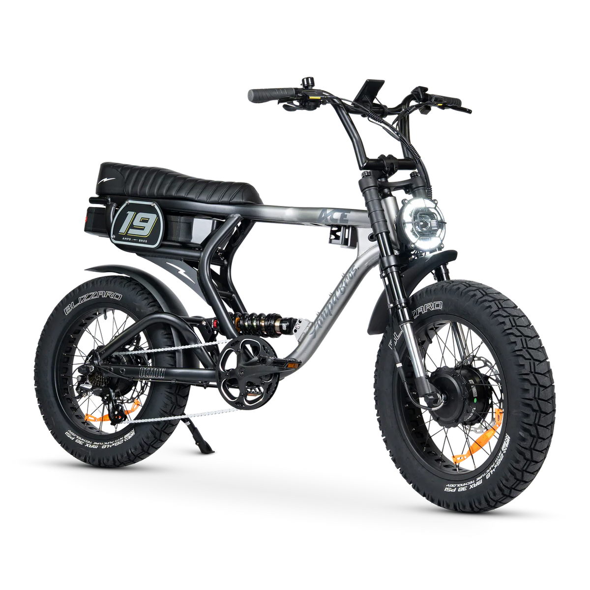 Ampd Bros ACE-X Demon Series 5 Titanium Eclipse electric bike