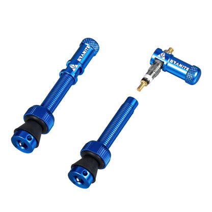 Granite Juicy 44mm tubeless valves blue