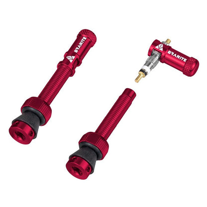 Granite Juicy 44mm tubeless valves red