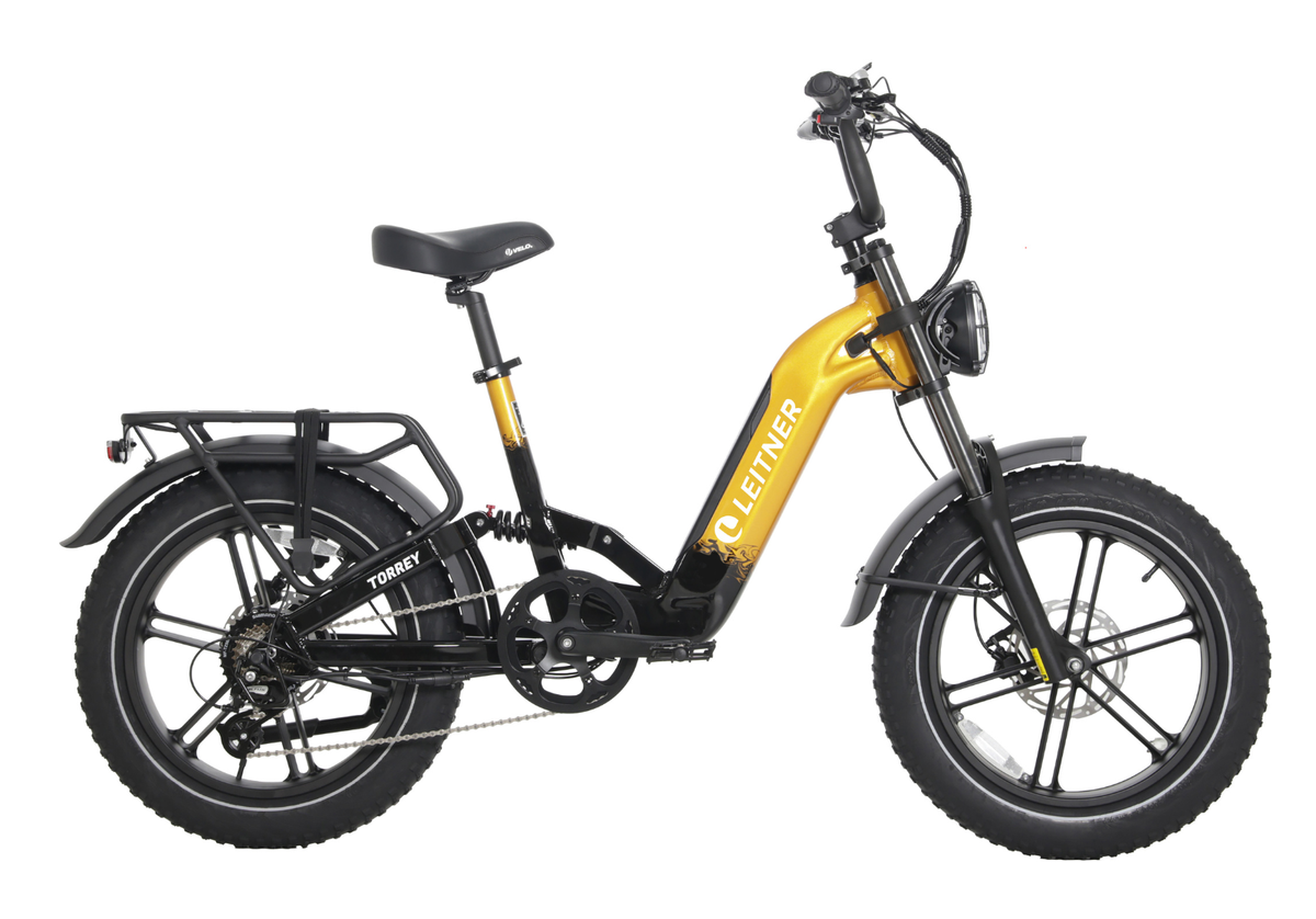 Gold Leitner Torrey fat tyre dual suspension electric bike