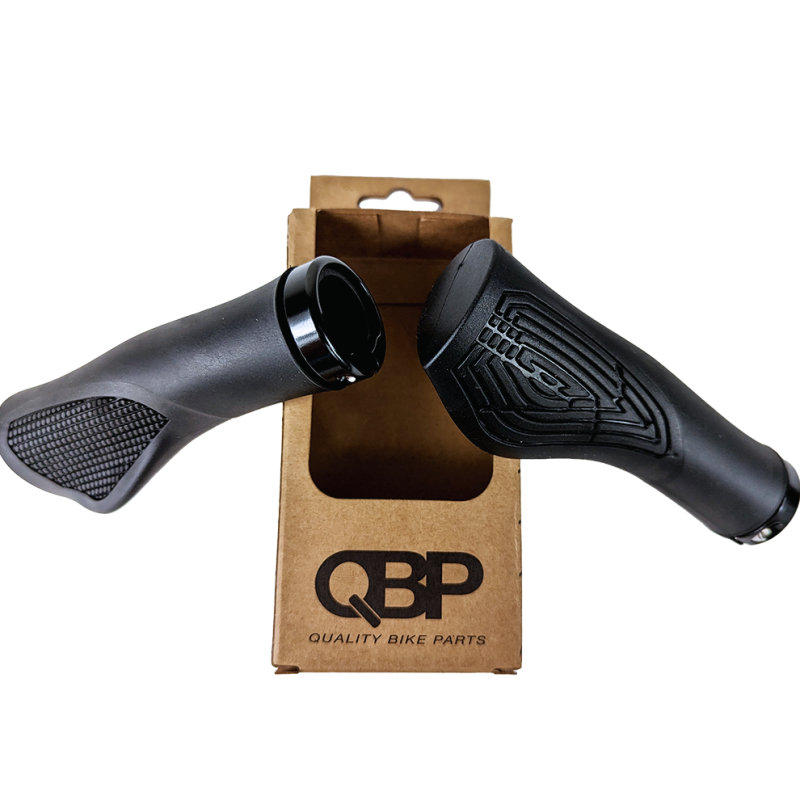 QBP Flat Head Handle Bar Grips Black