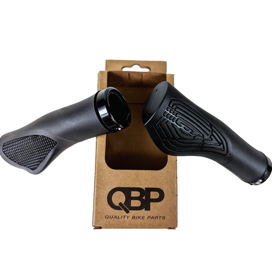 QBP Flat Head Handle Bar Grips Black