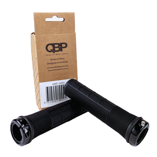 QBP Bar Grip Black Lock On - The Peace Pipe