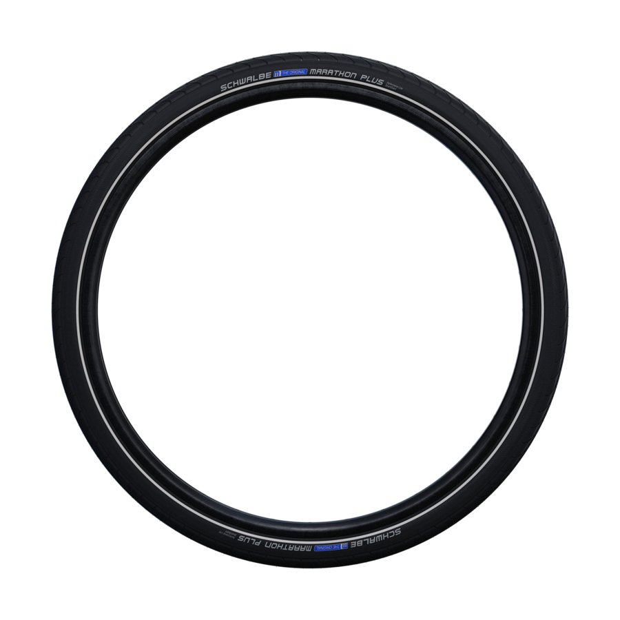 Schwalbe Marathon Plus 40-622 black tyre with reflective sidewall