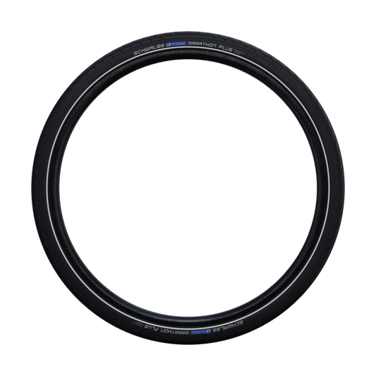 Schwalbe Marathon Plus 40-622 black tyre with reflective sidewall